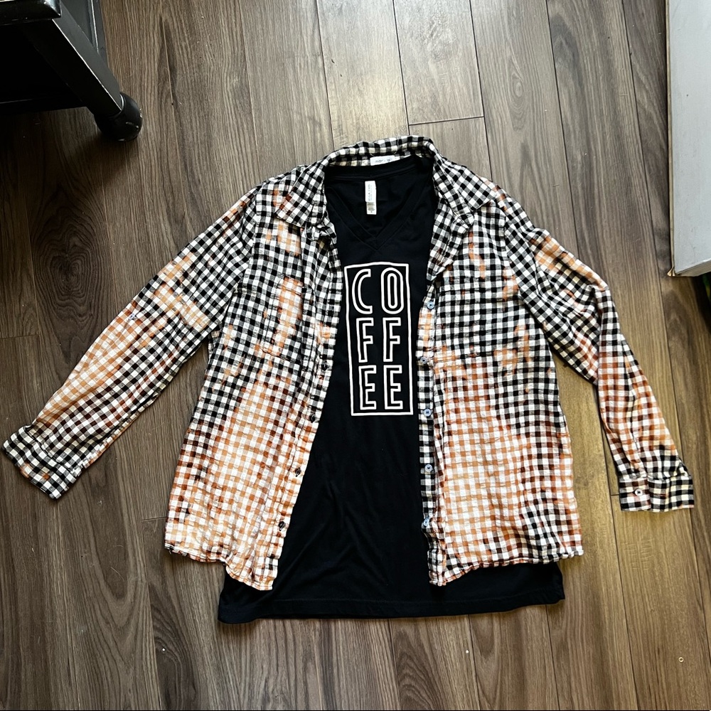 Bleached Flannel and Coffee Tee Duo